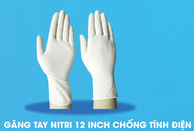 Găng tay Nitrile 12 inch chống tĩnh điện - Vật Tư Phòng Sạch NBN Bắc Ninh - Công Ty TNHH Vật Tư Công Nghiệp NBN Bắc Ninh